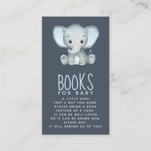 Elephant Baby Shower Books für die Babyausstattung Begleitkarte