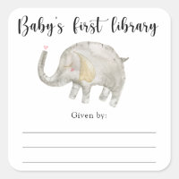 Elephant Baby Shower Buchzeichen, Babybücher