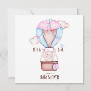 Elephant Baby Shower Einladung