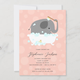 Elephant Baby Shower Einladung