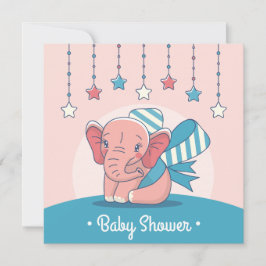 Elephant Baby Shower Einladung