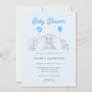 Elephant Baby Shower Einladung