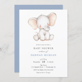 Elephant Baby Shower Einladung