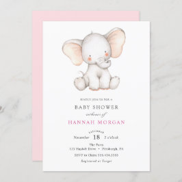 Elephant Baby Shower Einladung