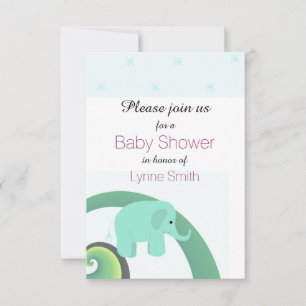 Elephant Baby Shower Einladung