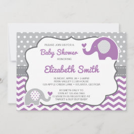 Elephant Baby Shower Einladung, EDITABLE FARBE Einladung