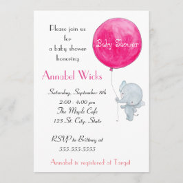 Elephant Baby Shower Einladung Niedlich Paris Styl