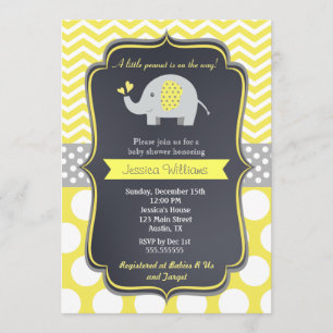 Elephant Baby Shower Einladungen