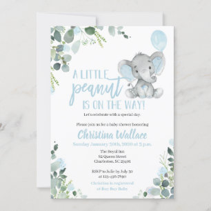 Elephant Baby Shower Einladungen für einen Jungen
