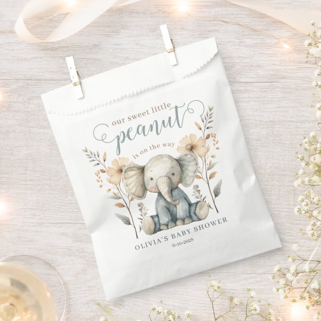 Elephant Baby Shower Fevor Bags Geschenktütchen (Ausgeschnitten)
