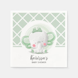 Elephant Baby Shower Gender Neutral Serviette