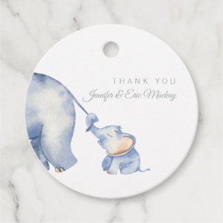 Elephant Baby Shower Geschenkanhänger
