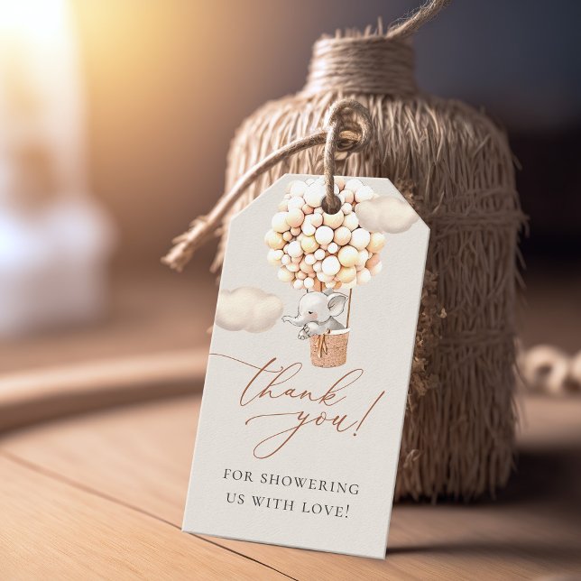 Elephant Baby Shower Geschenktasten Geschenkanhänger (Von Creator hochgeladen)