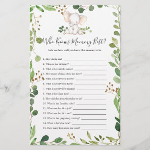 Elephant Baby Shower kennt Mama am besten