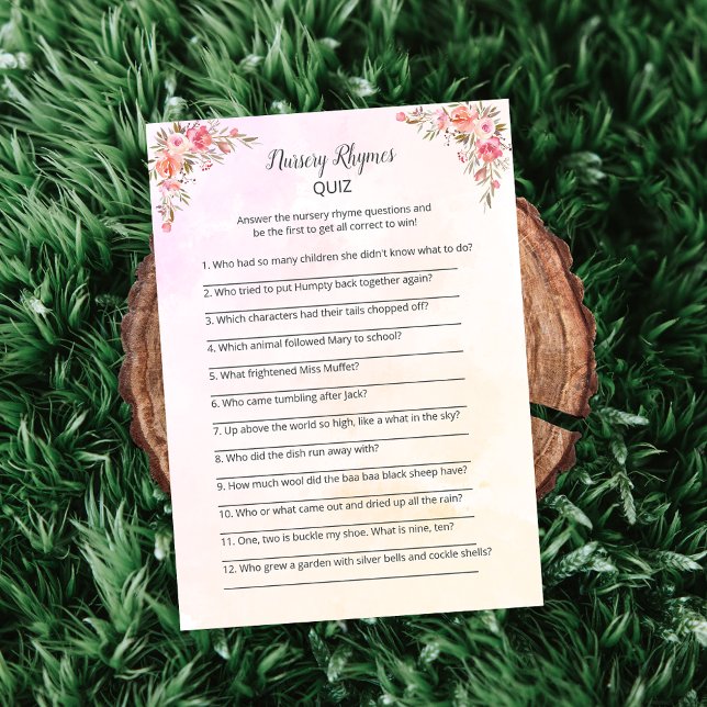 Elephant Baby Shower Kinderzimmer Rhymes Game Card Einladung (Von Creator hochgeladen)