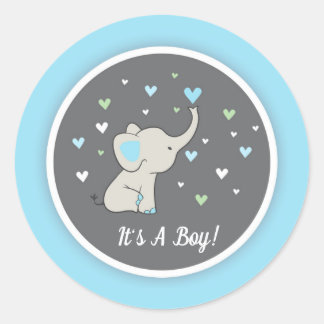 Elephant Baby Shower Sticker, Elephant Sticker