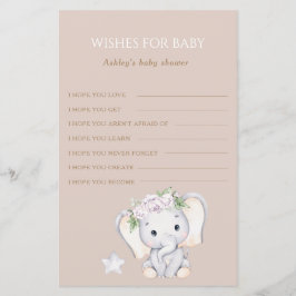 Elephant Baby Shower wünscht sich ein Baby