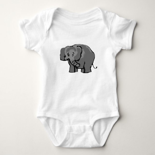 Elephant Baby Strampler (Vorderseite)