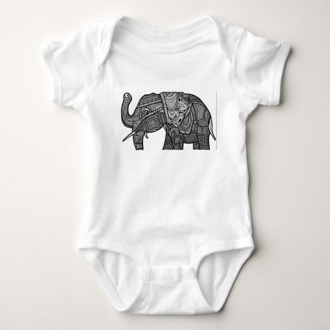 Elephant Baby Strampler (Vorderseite)