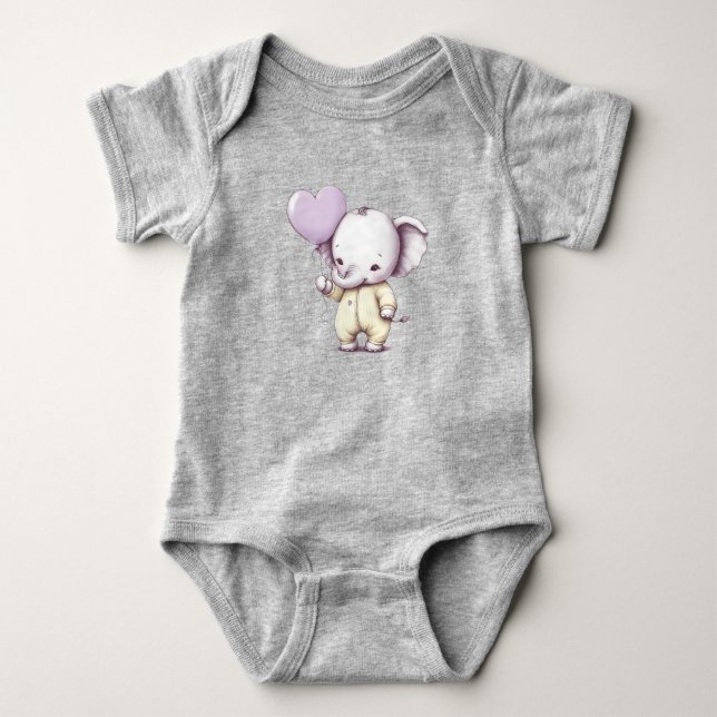 Elephant Baby Strampler (Vorderseite)