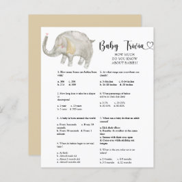 Elephant Baby Trivia | Baby Showspiel