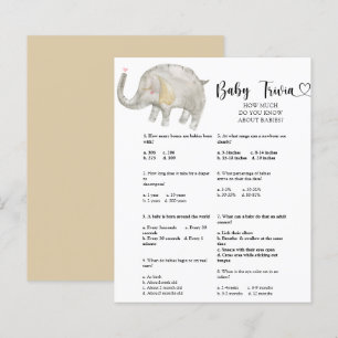 Elephant Baby Trivia Baby Showspiel