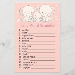Elephant Baby word Rammspiel