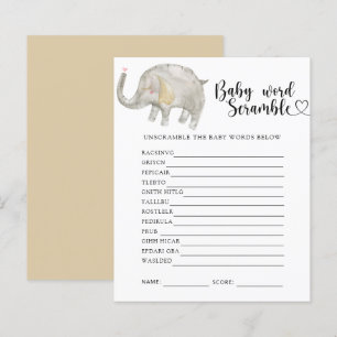 Elephant - Baby Word Scramble Game