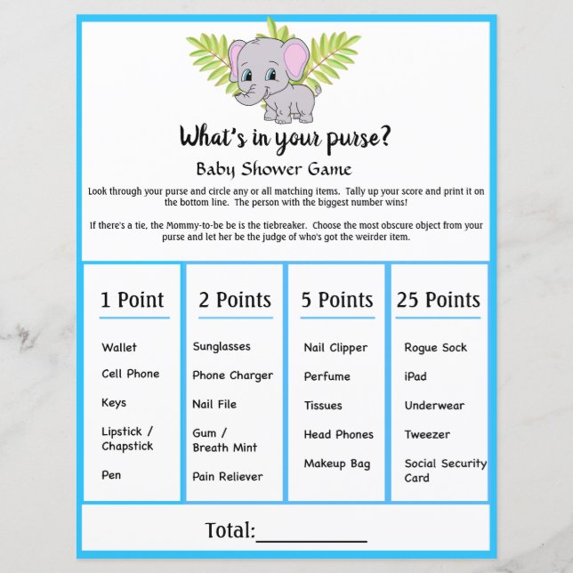 Elephant Babydusche, was in Ihrem Handspiel steckt (Vorderseite)