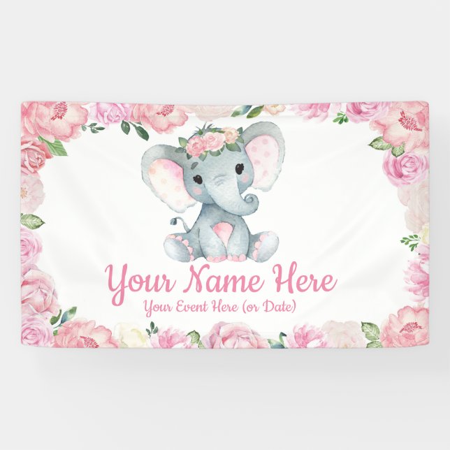 Elephant Backdrop Table Decor, Bannersignierung De Banner (Horizontal)