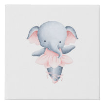 Elephant Ballerina Imitate Canvas Print