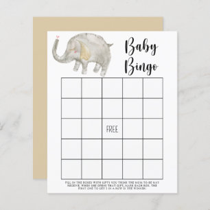 Elephant Ballon - Baby Dusche Bingo Spiel
