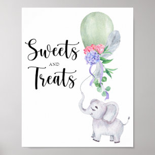 Elephant & Ballon - Süßigkeiten und Leckereien Bab Poster