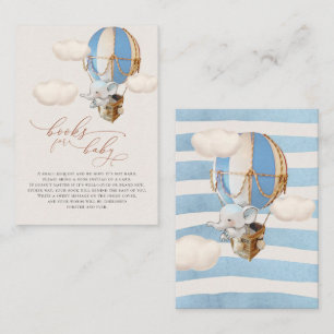 Elephant Balloon Baby Books Enclosure Card Begleitkarte