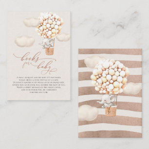 Elephant Balloon Baby Books Enclosure Card Begleitkarte