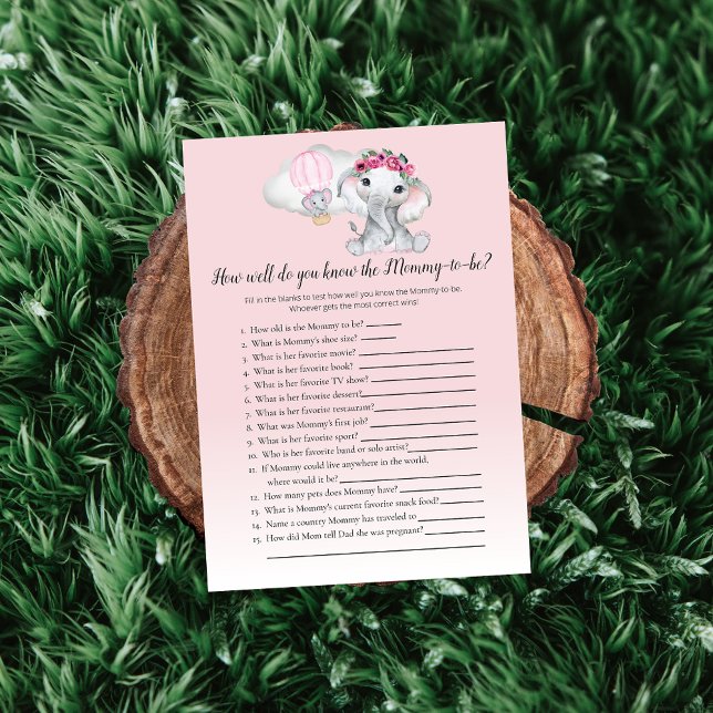 Elephant Balloon Kennen Sie Mama-2-Be Baby Game (Von Creator hochgeladen)