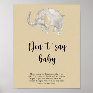 Elephant Balloon - Sag nicht, Baby Poster