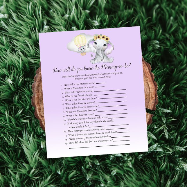 Elephant Balloon Sie kennen Mama2Sei Lila Baby-Gam (Von Creator hochgeladen)