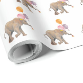 Elephant balloons XL gift wrap Geschenkpapier
