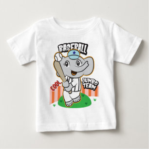 Elephant Baseball Baby T-shirt