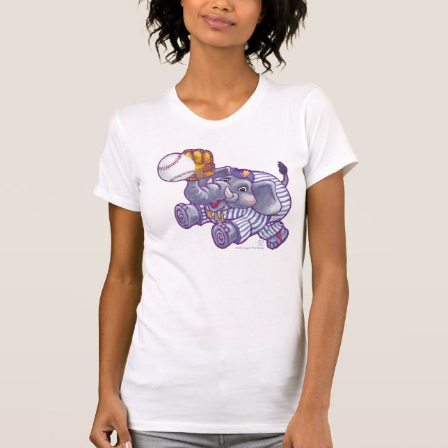 Elephant Baseball Star T-Shirt (Vorderseite)