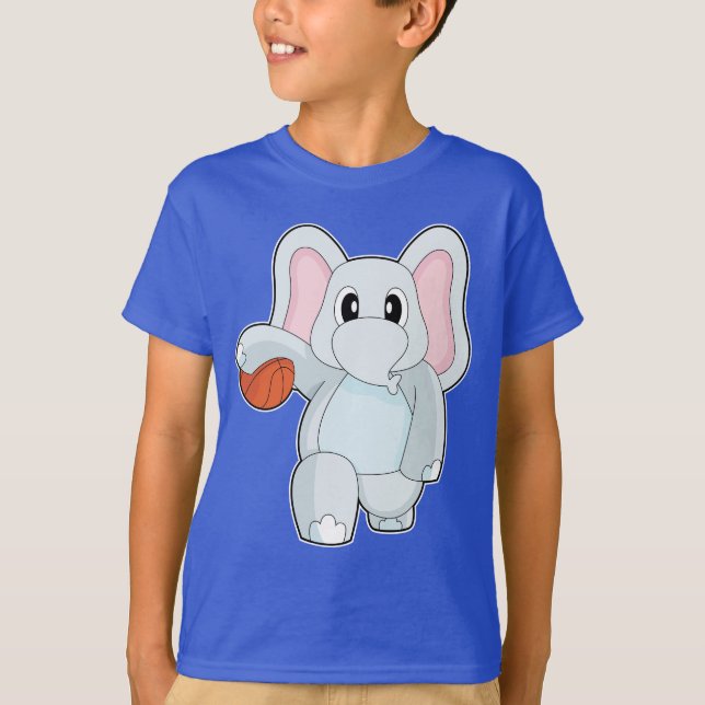 Elephant Basketball player Basketball T-Shirt (Vorderseite)