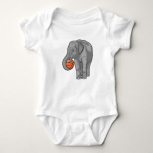 Elephant Basketball-Spieler Basketball Baby Strampler