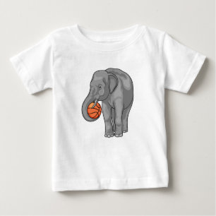 Elephant Basketball-Spieler Basketball Baby T-shirt