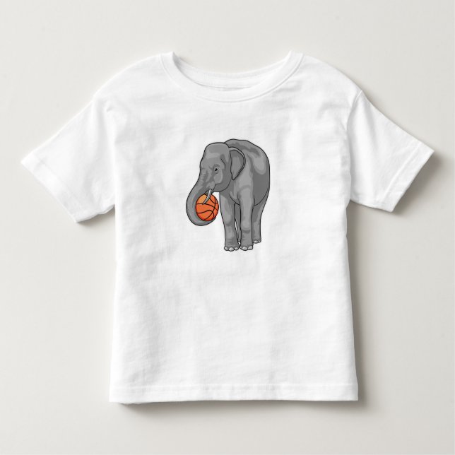Elephant Basketball-Spieler Basketball Kleinkind T-shirt (Vorderseite)