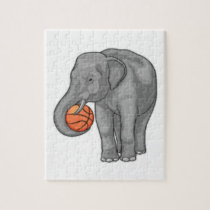 Elephant Basketball-Spieler Basketball Puzzle