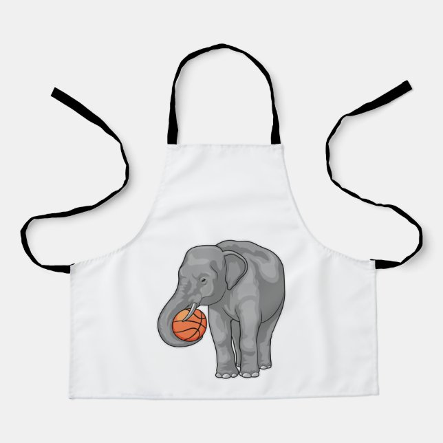 Elephant Basketball-Spieler Basketball Schürze (Vorderseite)