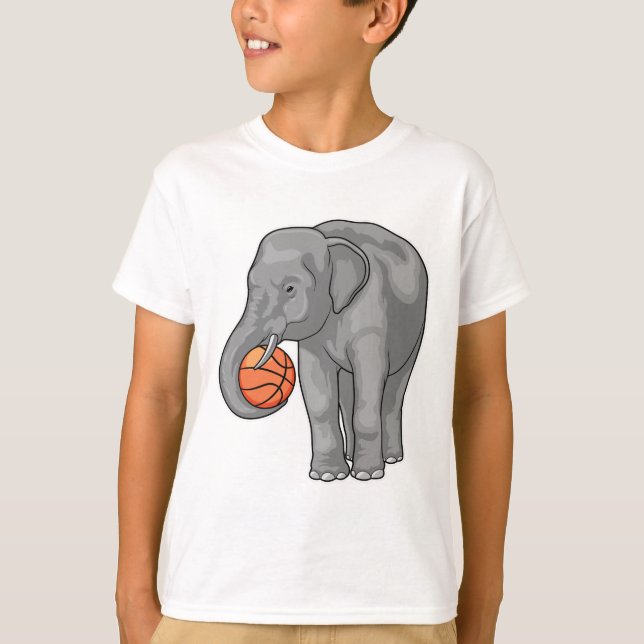 Elephant Basketball-Spieler Basketball T-Shirt (Vorderseite)