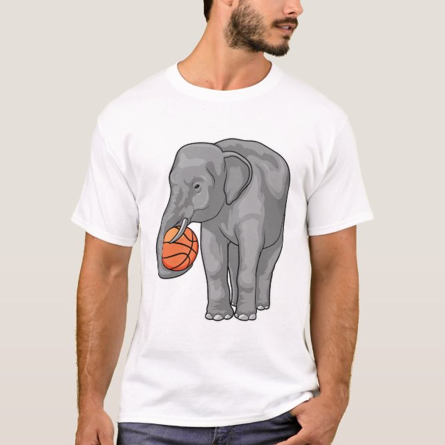 Elephant Basketball-Spieler Basketball T-Shirt (Vorderseite)