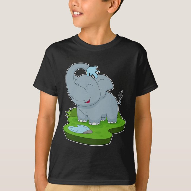 Elephant Bathe Water T-Shirt (Vorderseite)